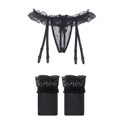 crochless underwear|Blaire Bralette, Garter Belt & Crotchless Pearl Panty.